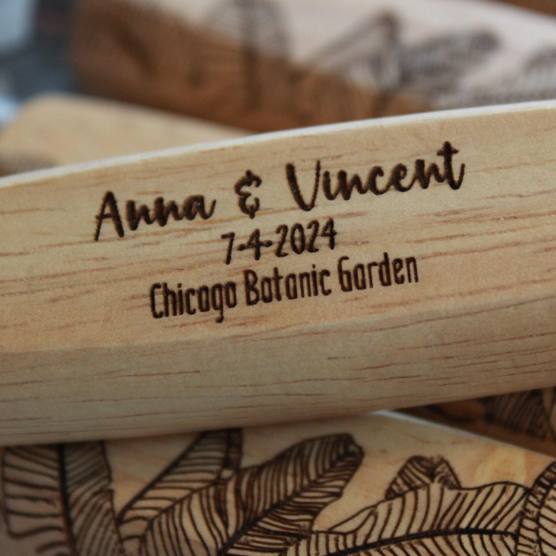 Banana Leaf Engraved Bottle Opener - Personalized Wedding Favors - Arbo Engravings
