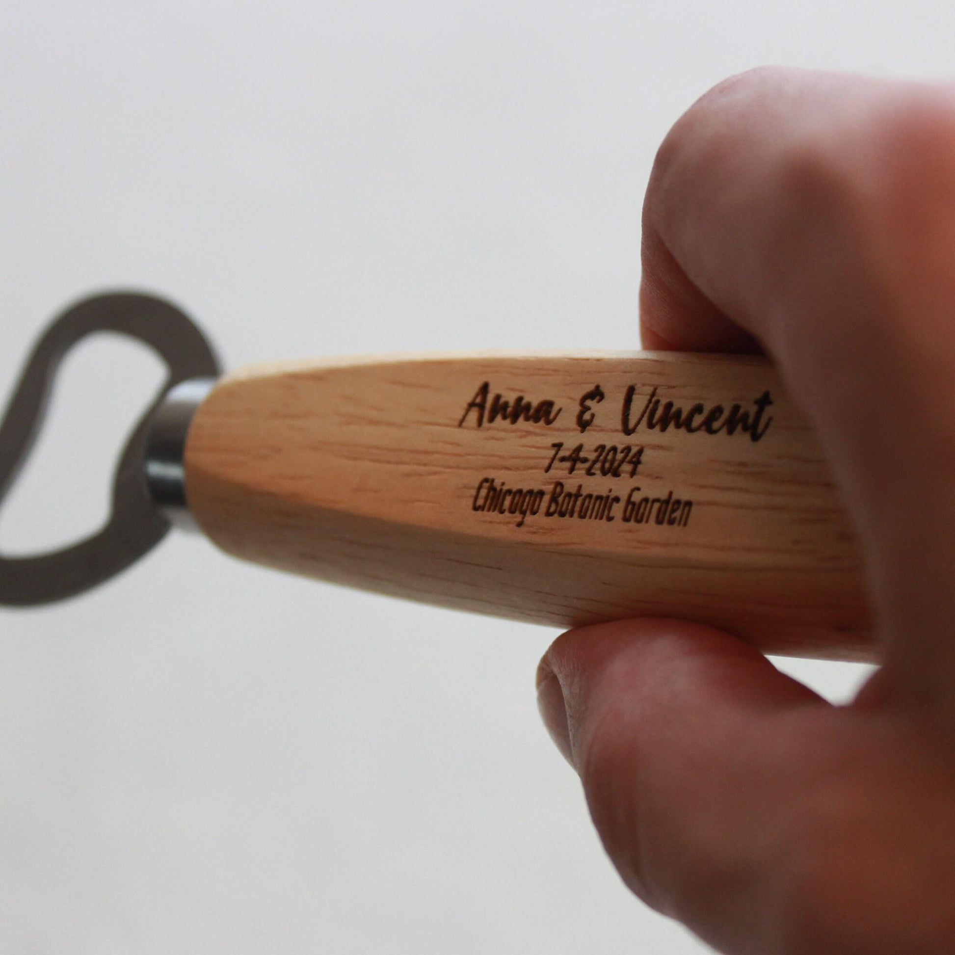 Banana Leaf Engraved Bottle Opener - Personalized Wedding Favors - Arbo Engravings