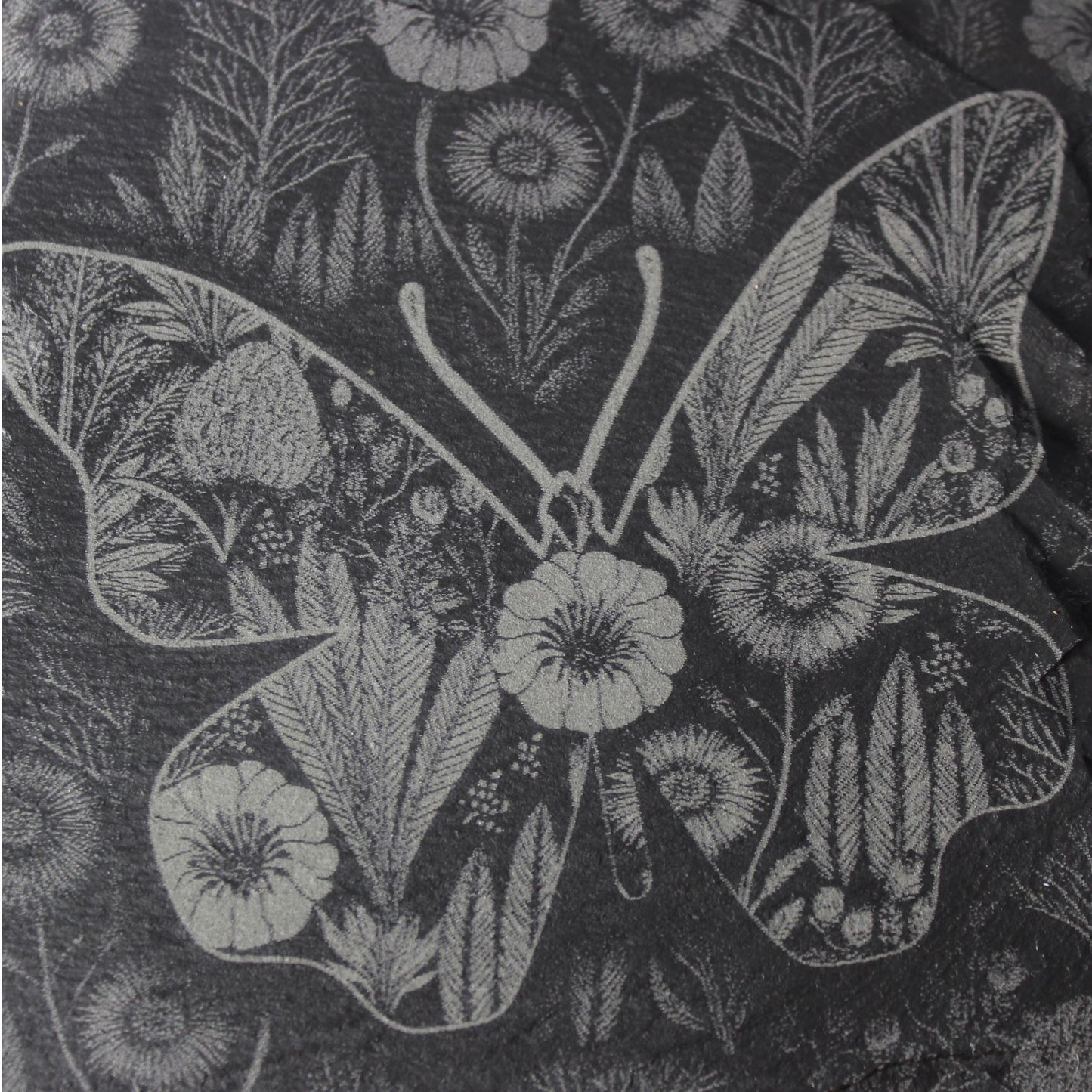 Butterfly Garden Art Coaster Set - Vintage - Inspired Floral Design - Retro Butterfly Drink Coasters - Arbo Engravings