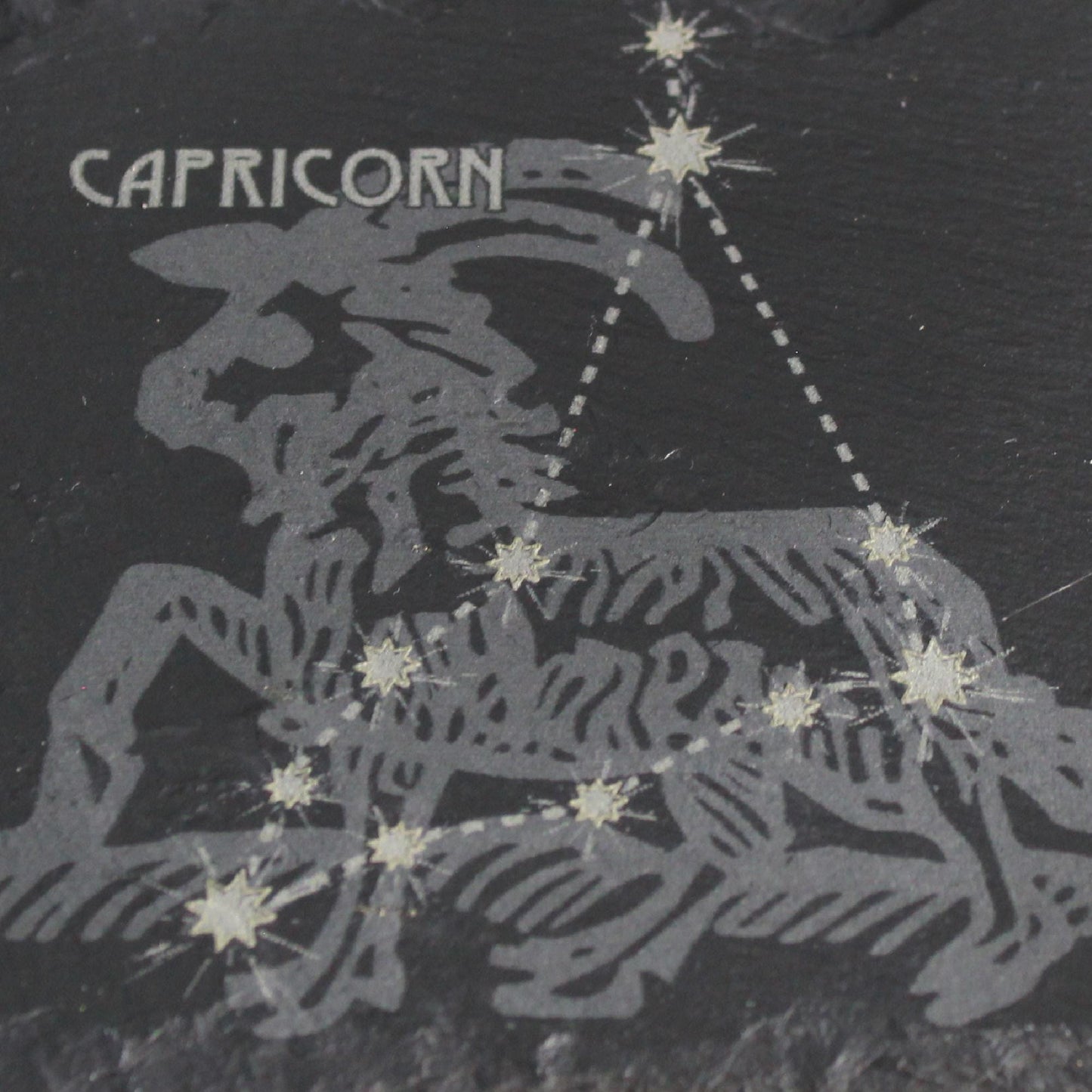 Capricorn Slate Coaster - Astrological Zodiac Sign Gift with Goat Zodiac Sign - Horoscope Gift, New Age Astrology, Goat Constellation gift - Arbo Engravings