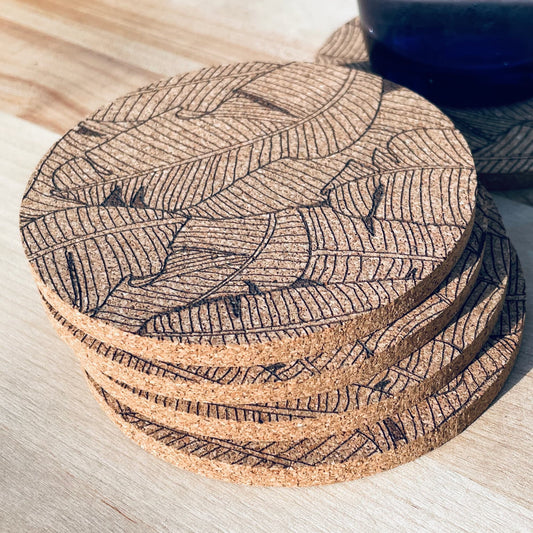 Discover the Beauty and Functionality of Boho Banana Leaf Coasters - Arbo Engravings