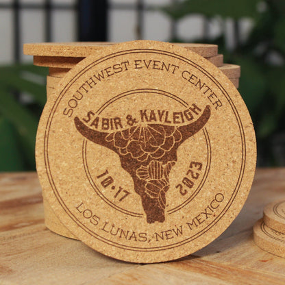 Southwestern Wedding Custom Coasters