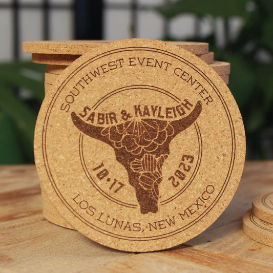 Southwestern Wedding Custom Coasters