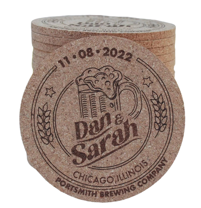 Brewery Wedding Coasters - Arbo Engravings