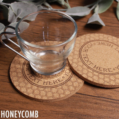 Art Pattern Custom Cork Coasters - Arbo Engravings