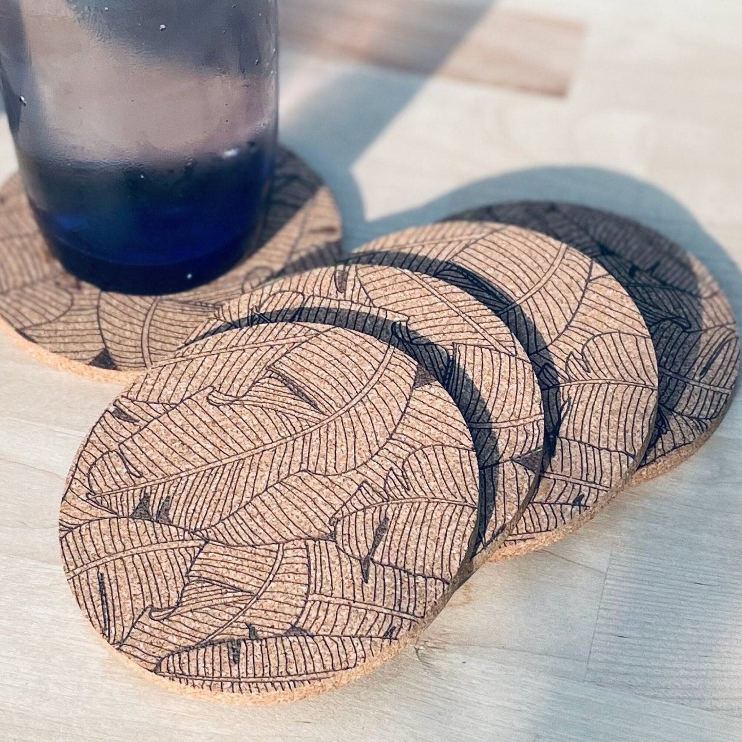 Boho Banana Leaf Coaster Set - Arbo Engravings