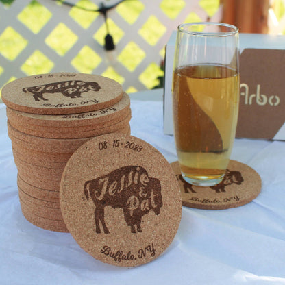 Buffalo, NY Wedding Coasters - Arbo Engravings