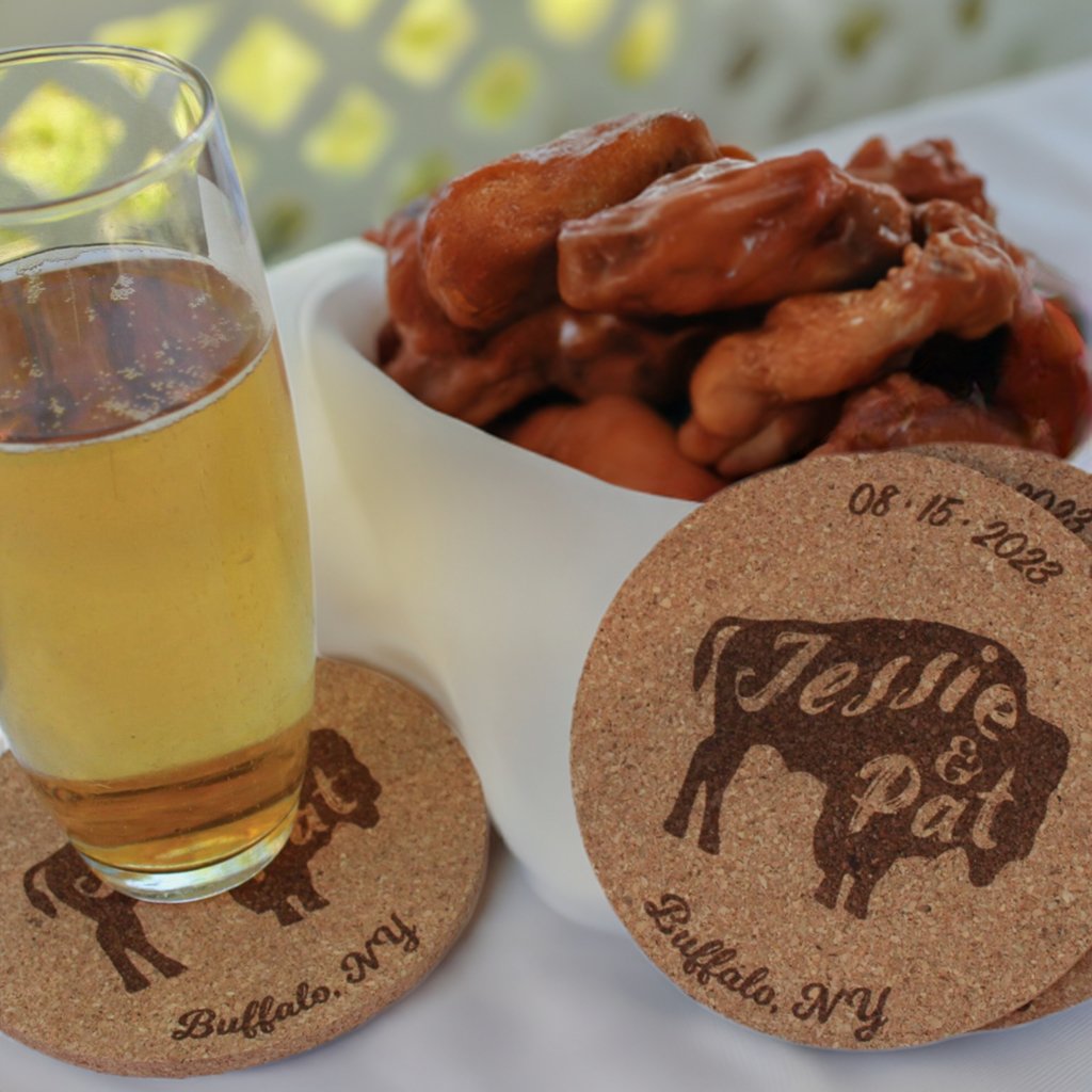 Buffalo, NY Wedding Coasters - Arbo Engravings