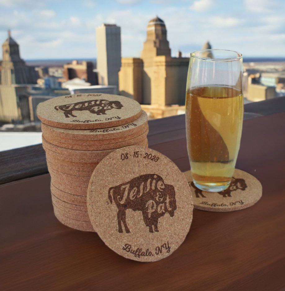 Buffalo, NY Wedding Coasters - Arbo Engravings