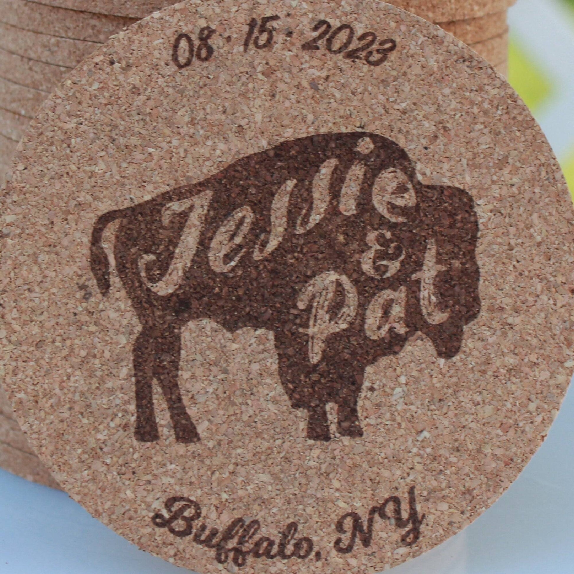 Buffalo, NY Wedding Coasters - Arbo Engravings