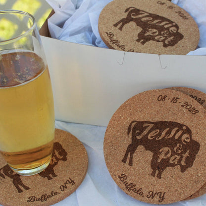 Buffalo, NY Wedding Coasters - Arbo Engravings