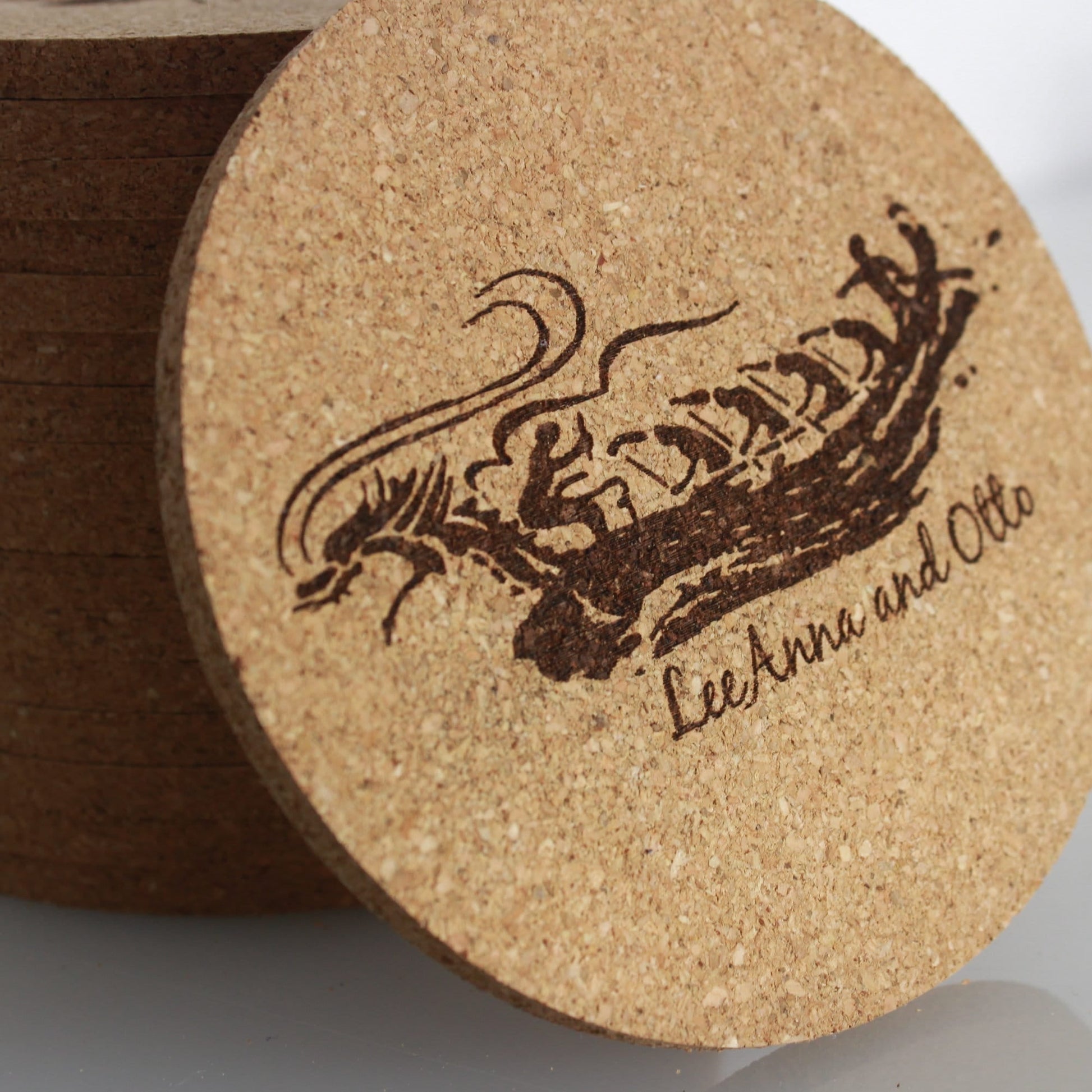 Business Logo Custom Cork Coasters - Arbo Engravings