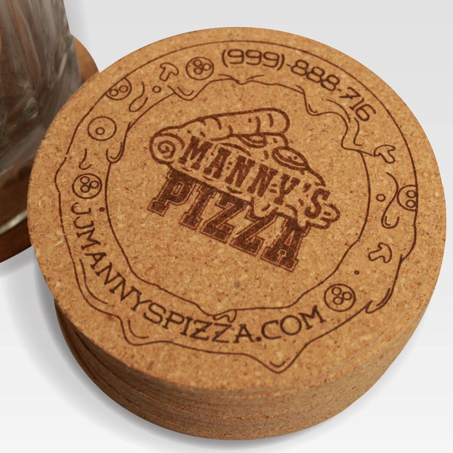 Business Logo Custom Cork Coasters - Arbo Engravings