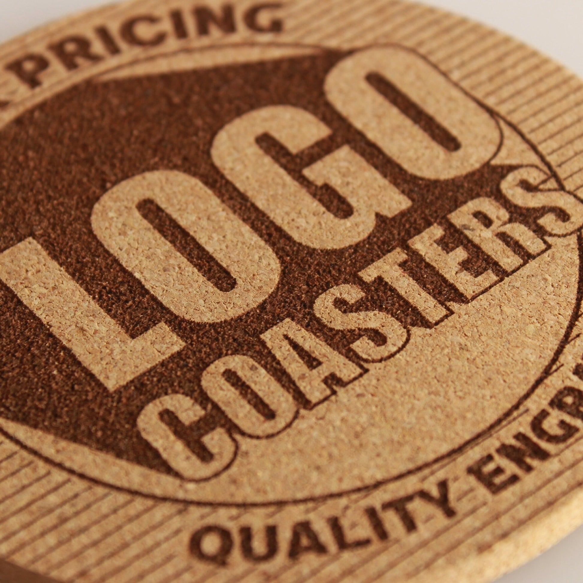 Business Logo Custom Cork Coasters - Arbo Engravings