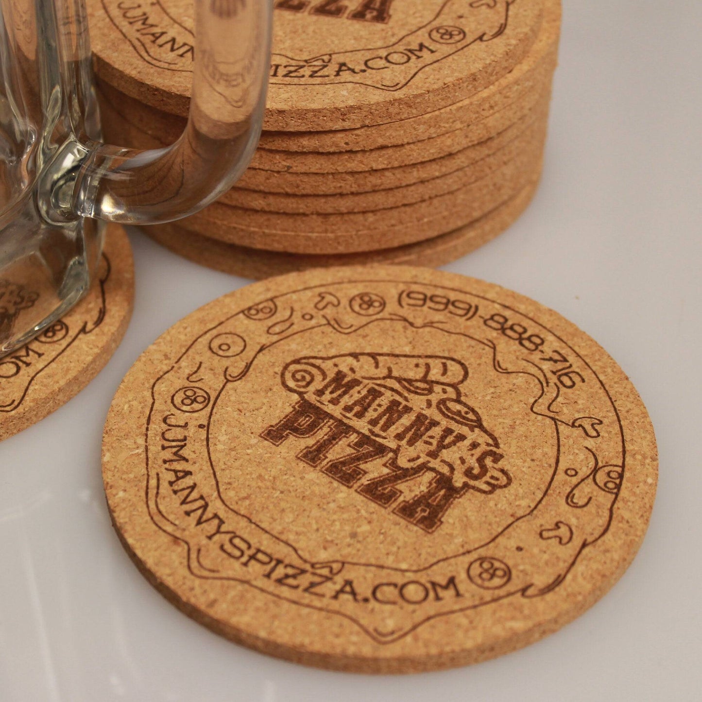 Business Logo Custom Cork Coasters - Arbo Engravings