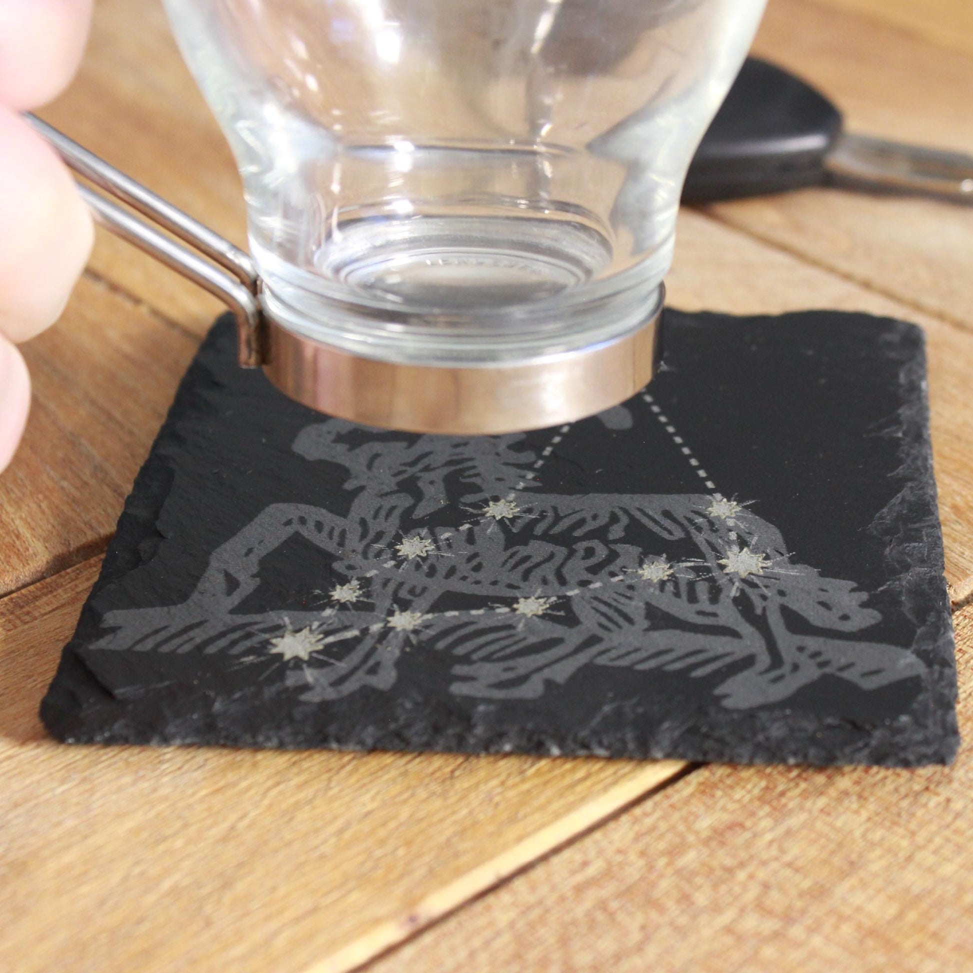 Capricorn Slate Coaster - Astrological Zodiac Sign Gift with Goat Zodiac Sign - Horoscope Gift, New Age Astrology, Goat Constellation gift - Arbo Engravings
