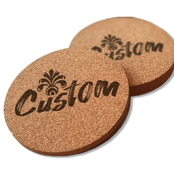 Custom Engraved Cork Coasters - Arbo Engravings