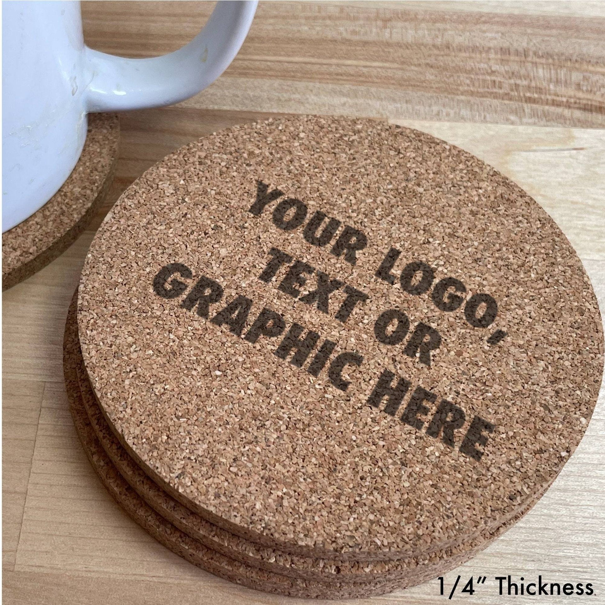 Custom Engraved Cork Coasters - Arbo Engravings