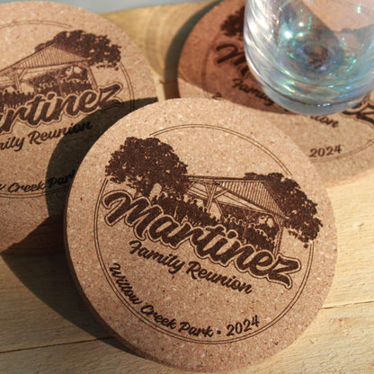 Family Reunion Custom Cork Coasters - Arbo Engravings