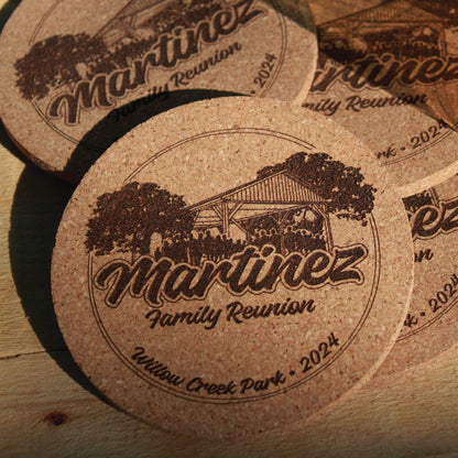 Family Reunion Custom Cork Coasters - Arbo Engravings