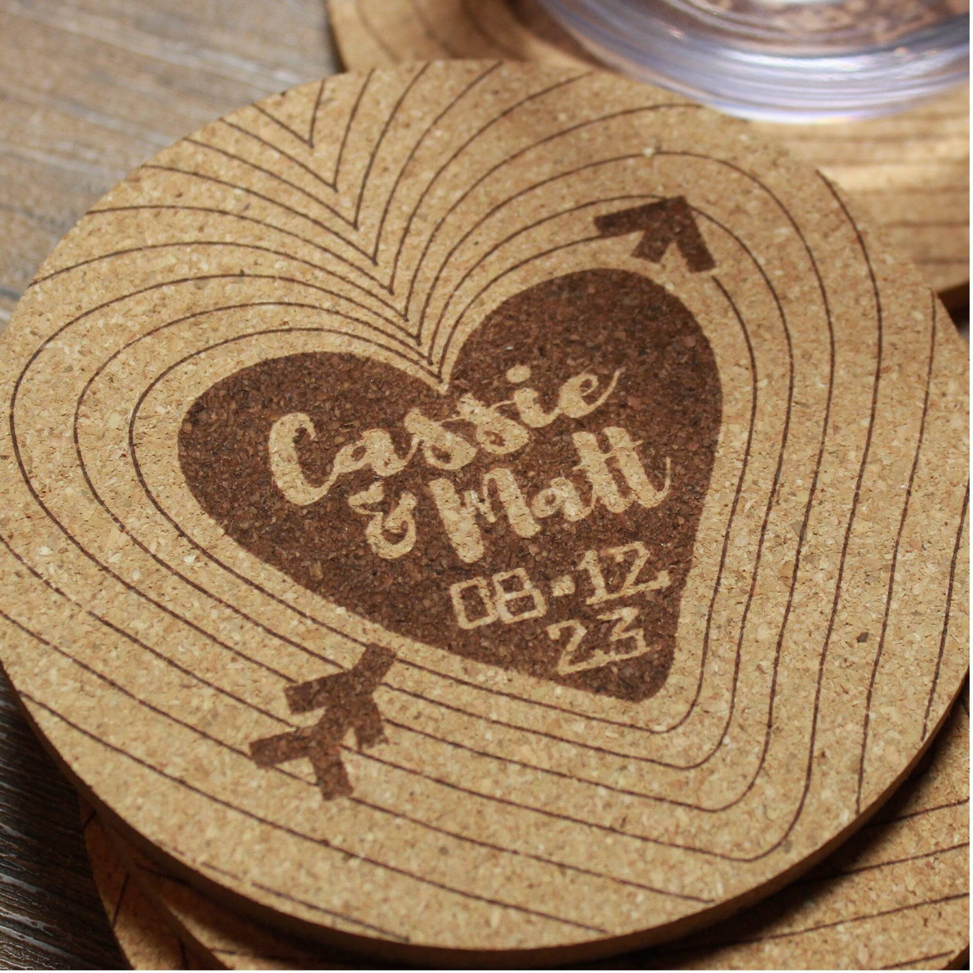 Fantasy Forest Woodland Theme Wedding Coasters - Arbo Engravings