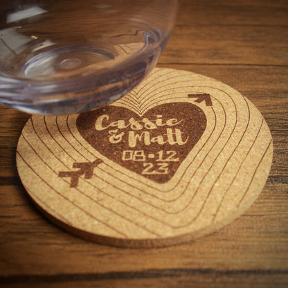 Fantasy Forest Woodland Theme Wedding Coasters - Arbo Engravings