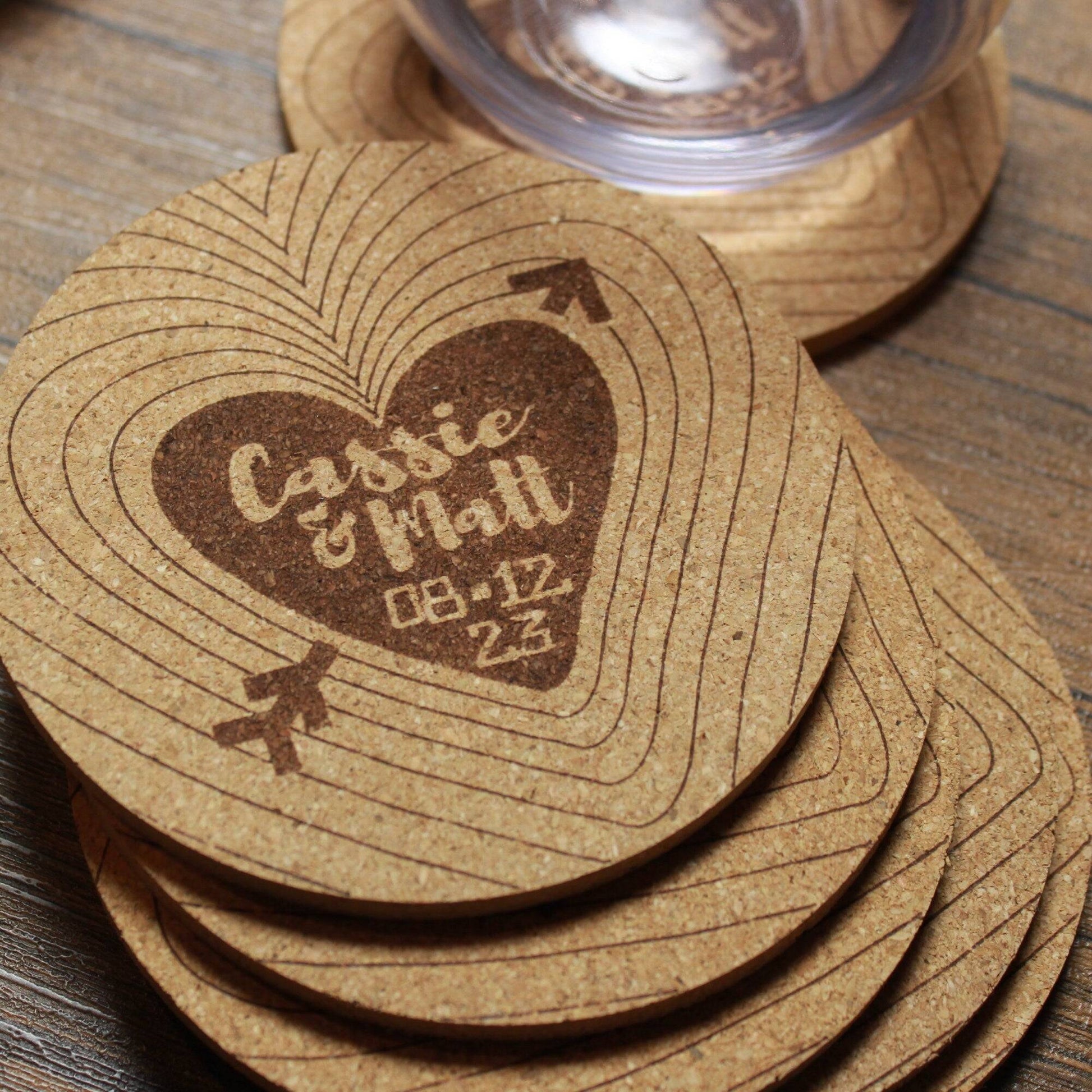 Fantasy Forest Woodland Theme Wedding Coasters - Arbo Engravings