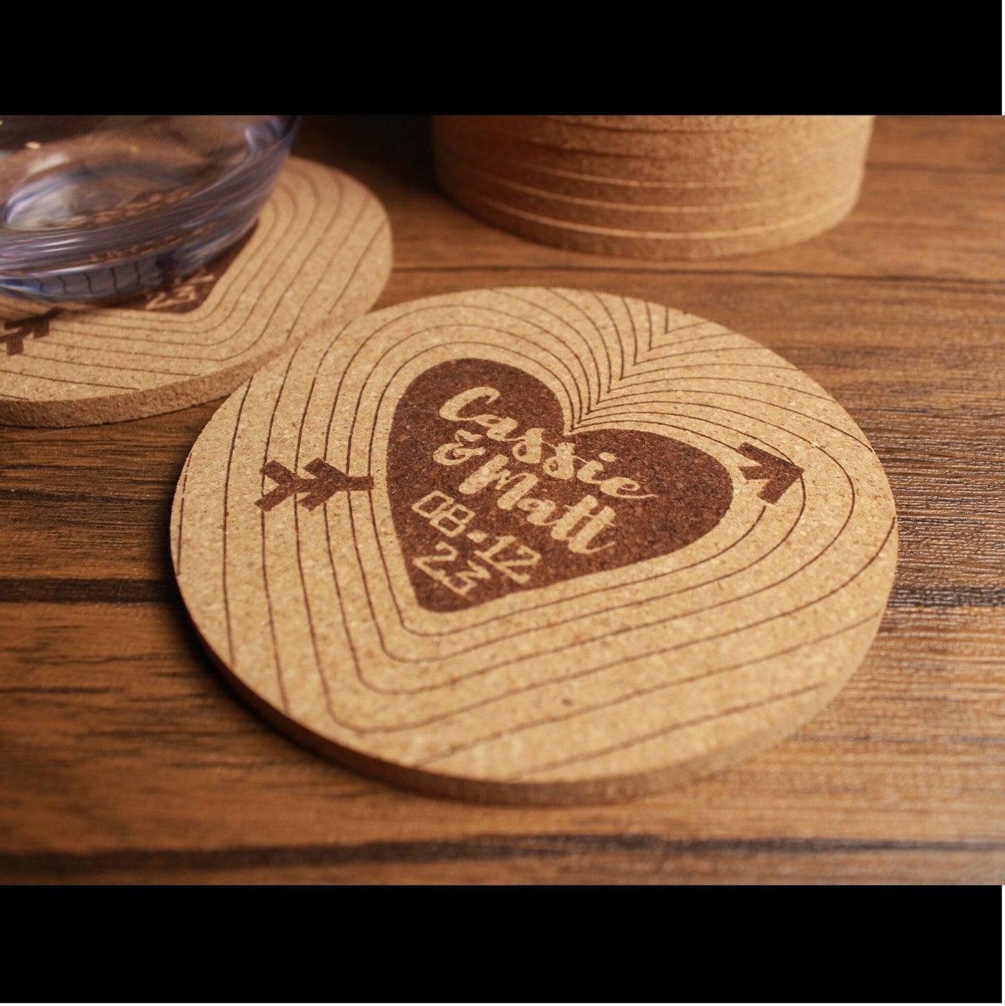 Fantasy Forest Woodland Theme Wedding Coasters - Arbo Engravings