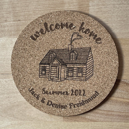 Housewarming Coasters Personalized Gift Set - Arbo Engravings