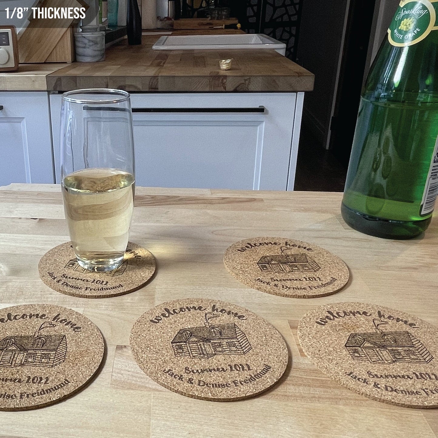 Housewarming Coasters Personalized Gift Set - Arbo Engravings