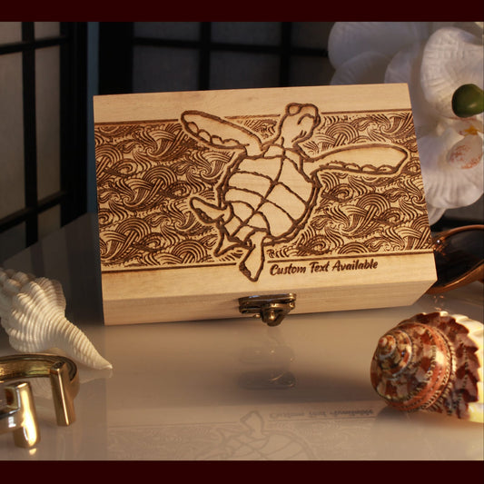 Sea Turtle Personalized Engraved Wooden Box