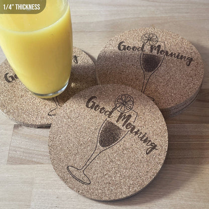 Mimosa Brunch Coasters (Set of 5) - Arbo Engravings