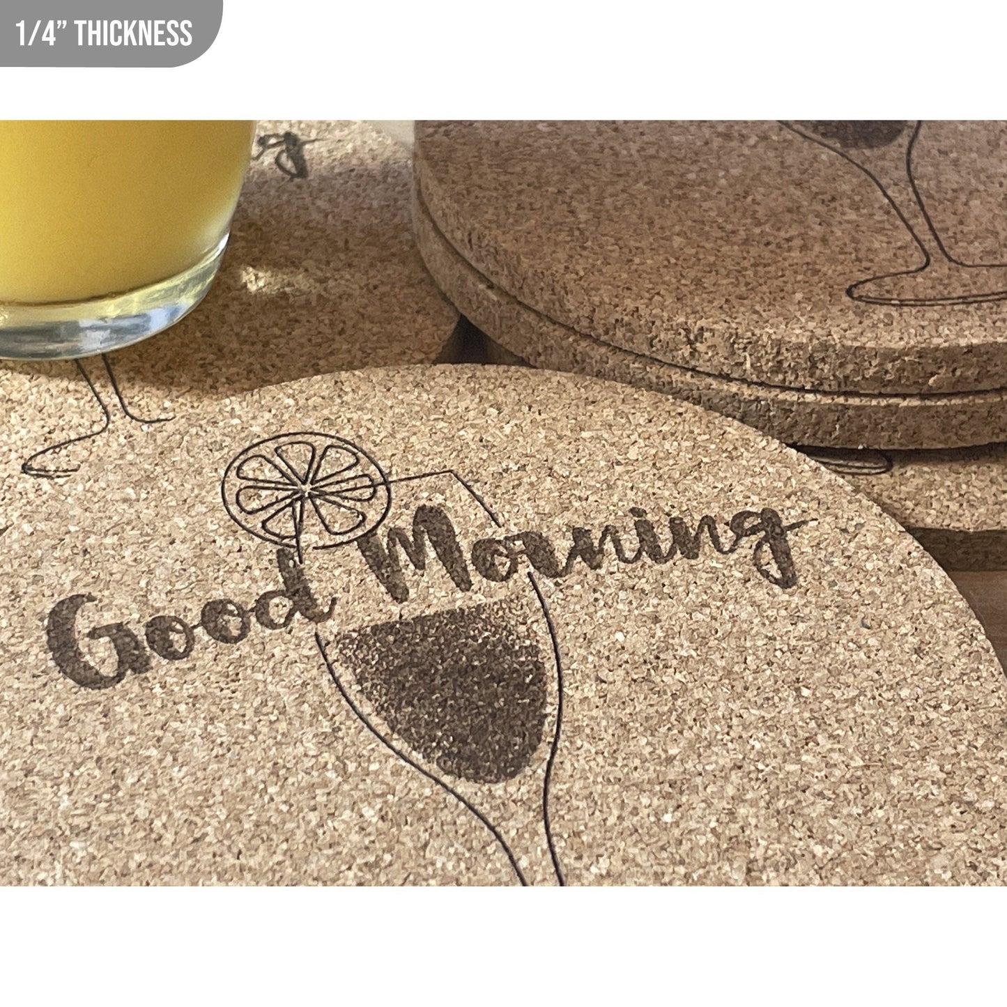 Mimosa Brunch Coasters (Set of 5) - Arbo Engravings