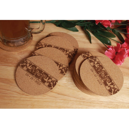 Monogram Custom Wedding Coasters Favors - Arbo Engravings