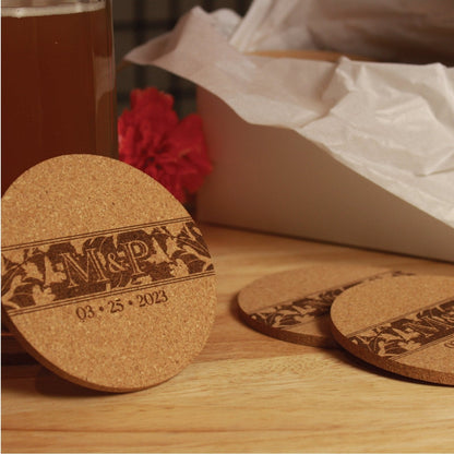 Monogram Custom Wedding Coasters Favors - Arbo Engravings