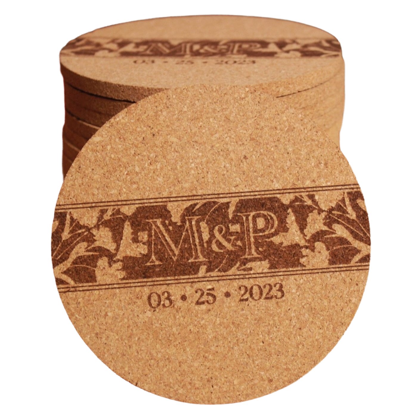 Monogram Custom Wedding Coasters Favors - Arbo Engravings