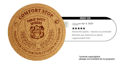 Promotional Coasters Bulk Pricing - Corporate and Restaurant custom favor branded coasters engraved logo gift branding souvenir printing - Arbo Engravings