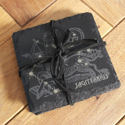 Sagittarius Slate Coaster - Astrological Zodiac Sign Gift - Arbo Engravings