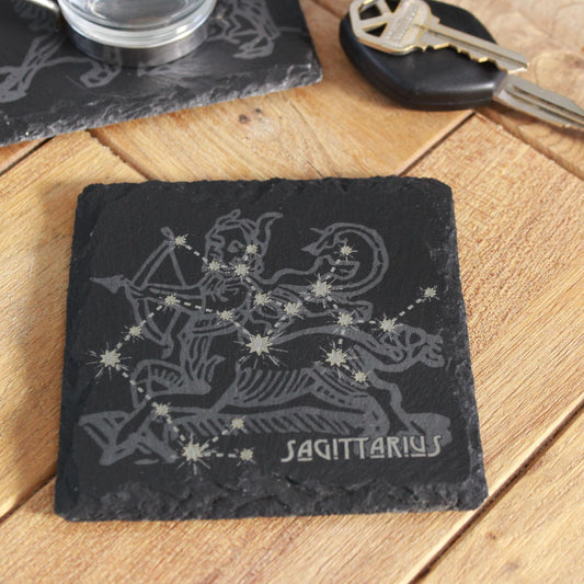 Sagittarius Slate Coaster - Astrological Zodiac Sign Gift - Arbo Engravings