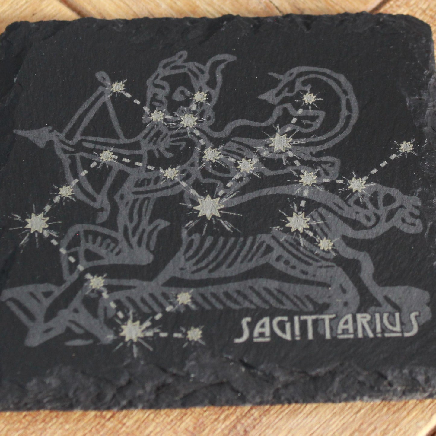 Sagittarius Slate Coaster - Astrological Zodiac Sign Gift - Arbo Engravings