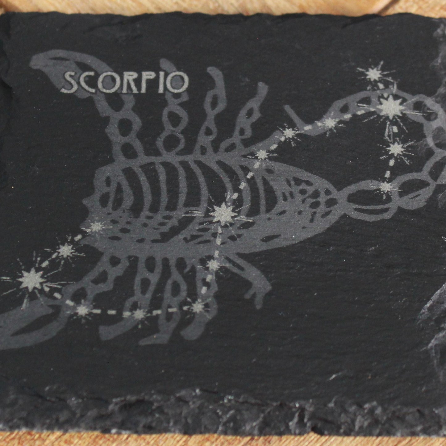 Scorpio Slate Coaster - Astrological Zodiac Sign Gift - Arbo Engravings