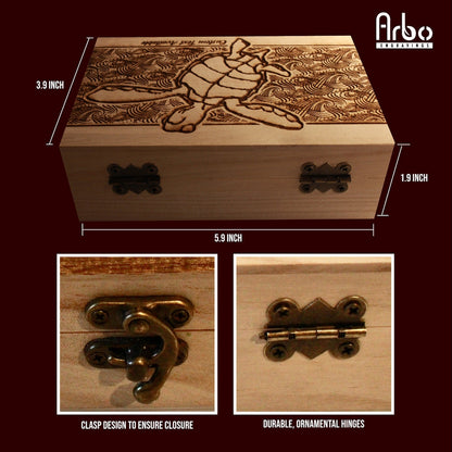 Sea Turtle Personalized Engraved Wooden Box - Arbo Engravings