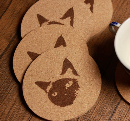 Siamese Cat Coaster Set - (Set of 5) - Arbo Engravings