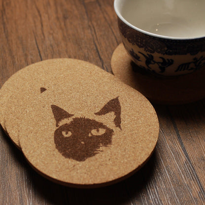 Siamese Cat Coaster Set - (Set of 5) - Arbo Engravings