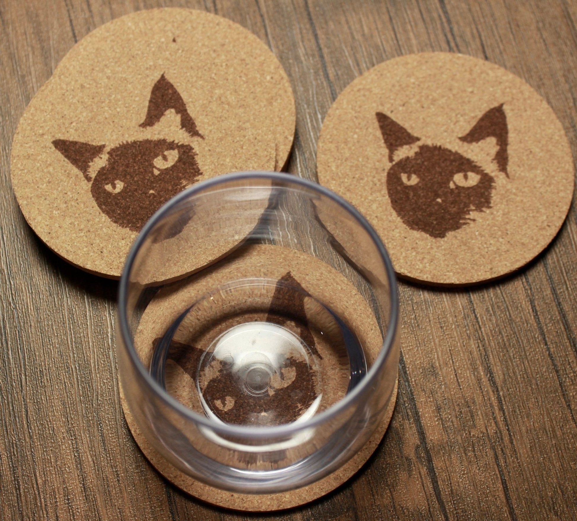 Siamese Cat Coaster Set - (Set of 5) - Arbo Engravings