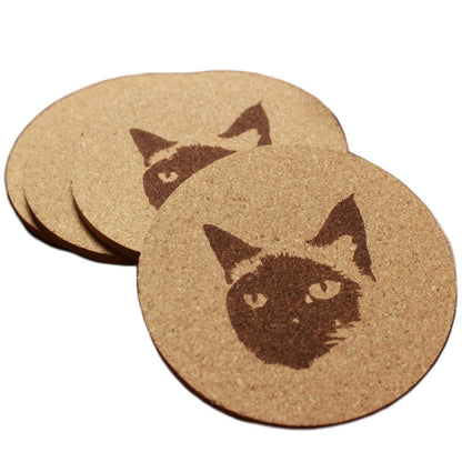 Siamese Cat Coaster Set - (Set of 5) - Arbo Engravings