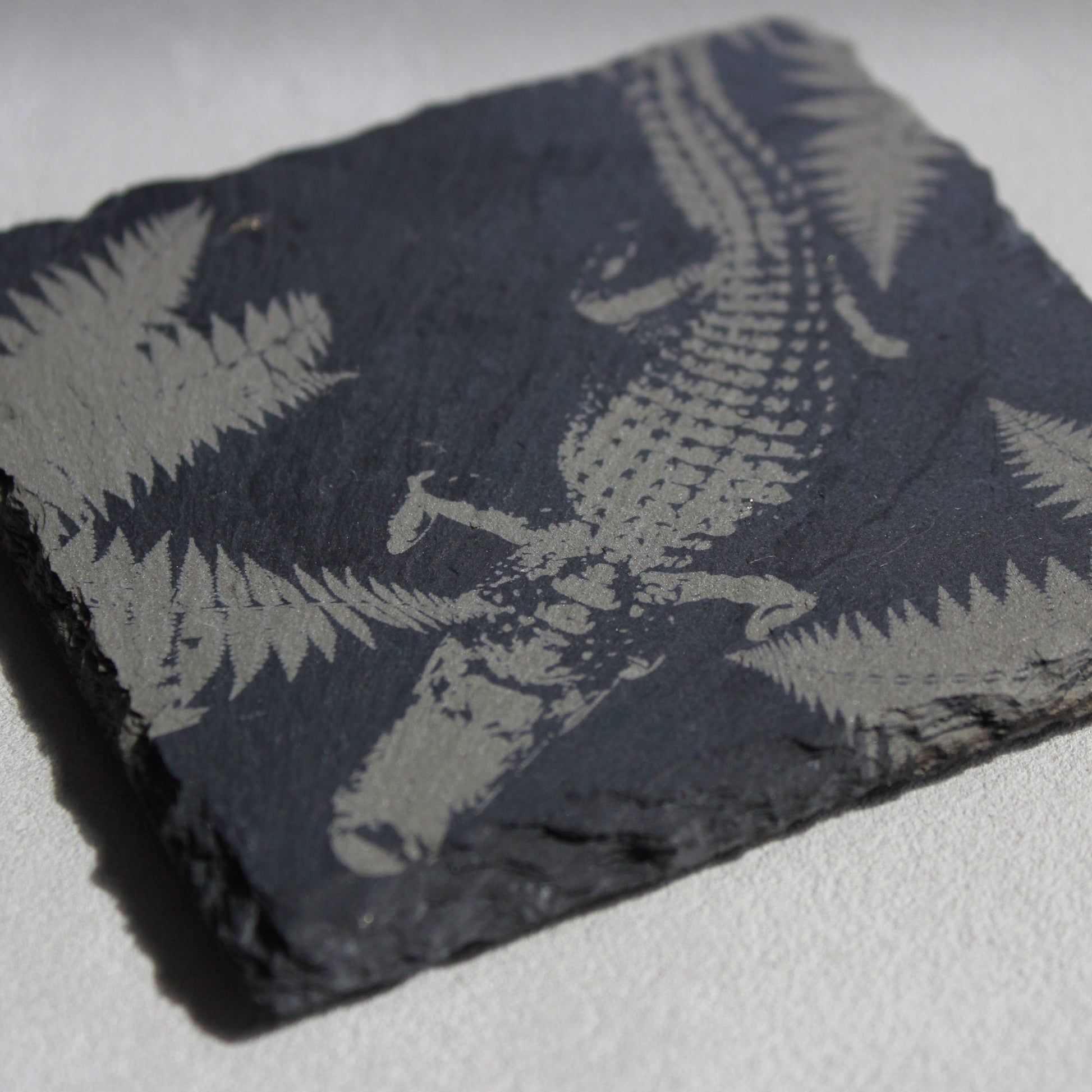 Slate Alligator Drink Coaster Gift Set - Arbo Engravings