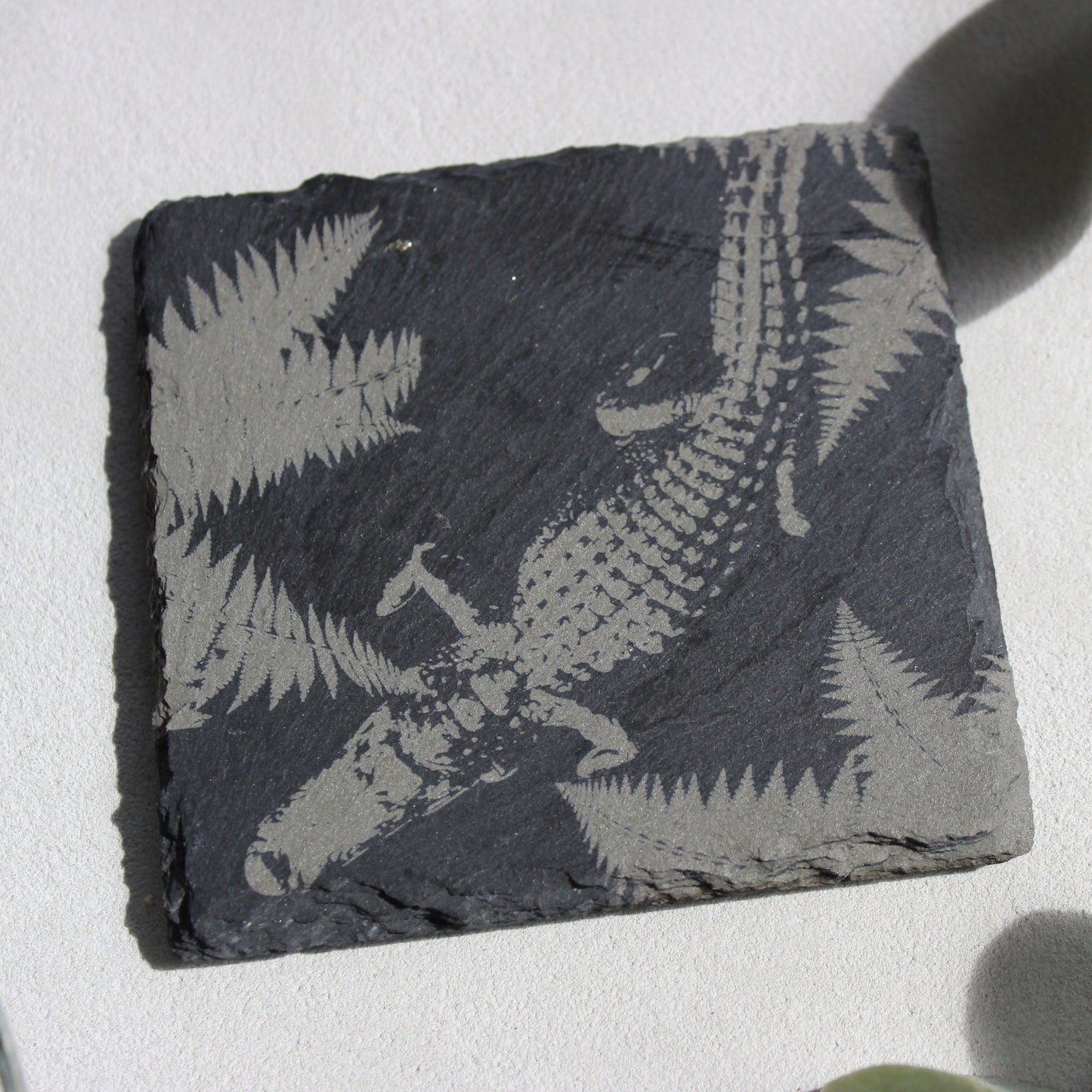 Slate Alligator Drink Coaster Gift Set - Arbo Engravings