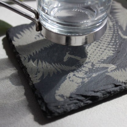 Slate Alligator Drink Coaster Gift Set - Arbo Engravings