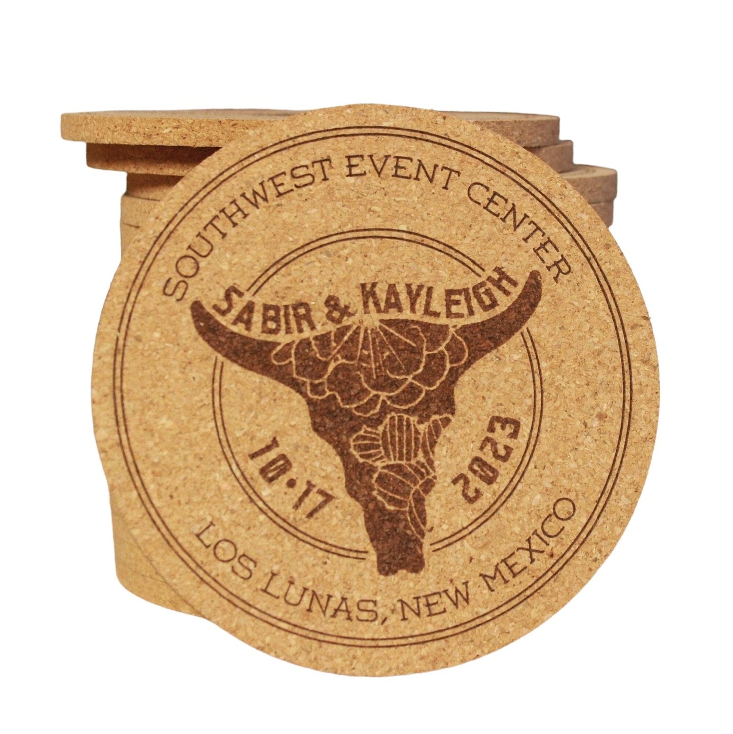 Southwestern Wedding Custom Coasters - Arbo Engravings